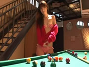 唯美清純島國美女撞球寫真